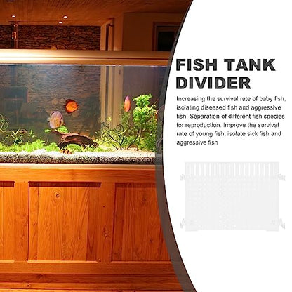 Ipetboom 1set Acrylic Fish Tank Divider Board Transparent Isolation Panel with Cups for Compartmentalization for Aquariums and Pet Fish