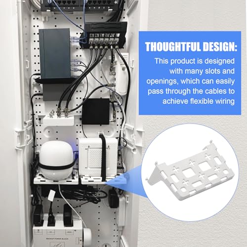 2PCS 49605-aub Structured Media Panel Accessories Enclosure Universal Shelf Mounting Bracket for Leviton Media Panel -That Supports 20lbs of Weight - White - size: 2 Pieces