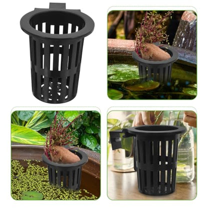Kisangel 2Pcs Hydroponic Hanging Baskets, Small Wall Mounted Plant Nursery Pots for Healthy Root Growth Fish Tank Planter