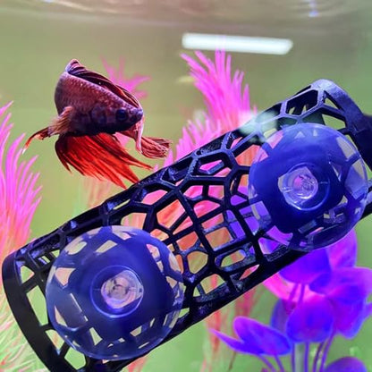Zunate Fish Resting Bed Tunnel, Betta Tunnel Swim Tube Easy to Install with Suction Cups for All Fish, Home Fish Accessories Decorations (Black)