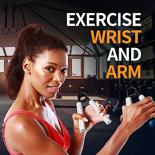 Grip Strength Trainer Set, 6 Pack, 50-350LB, Wrist Forearm Strengthener, Metal No Slip, Hand Grip Gripper Strengthener for Strength Training and Exercise, Hand Workout Squeezer Grip Strength - color: Silver/Blue/Red