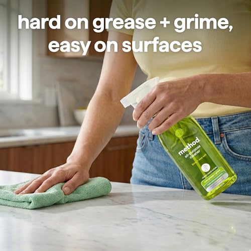 method All-Purpose Cleaner Spray, Lime + Sea Salt, 28 fl oz | Cuts Grease & Grime on Counters, Glass, Sealed Wood & Floors, for Kitchen & Bathroom, Controlled Mist, Streak Free - size: 28 Fl Oz (Pack of 1)