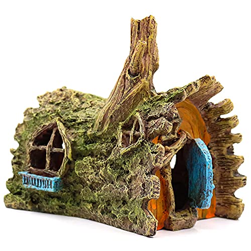 fazhongfa Fish Tank Decorations Betta House Hide Cave Aquarium Ornament Small and Medium Fish Accessories Fish Resin Toys Hideouts Aquarium Backgrounds - size: House