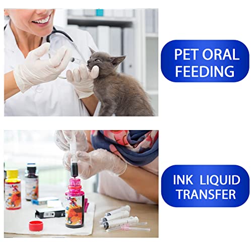 3ml Syringe for Liquid, Oral, Scientific Labs, Measurement, Dispensing, with Cap- 3 Pack 3ml Syringes