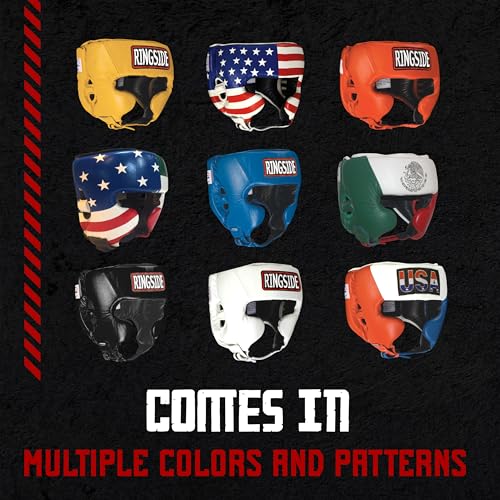 Ringside Competition Boxing Muay Thai MMA Sparring Head Protection Headgear with Cheeks - color: Gold, size: Small