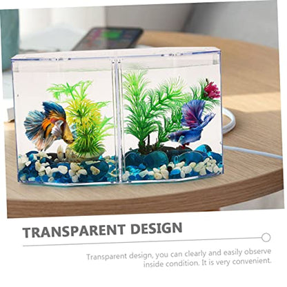 Totority Betta Tank Isolation Box Fish Hatchery Incubator Water Aquarium Accessories Fish Tanks Breeding Tank Small Animal Tanks Aquarium Supply Transparent Plastic
