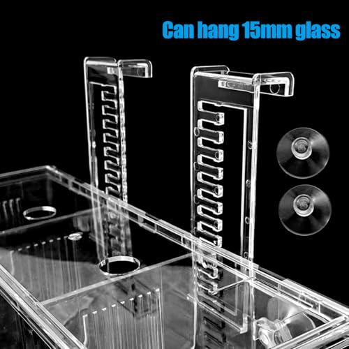 Aquarium Fish Breeding Box,Fish Tank Hatchery Incubator Breeder Box,Fish Separator for Aquarium,Acrylic Hatching Box for Baby Fishes Shrimp Betta Medium Acclimation Isolation (3 Grids)