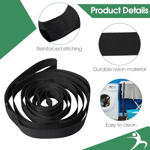 Foilswirl 8 Pack Stretch Strap Bulk Yoga Strap with 10 Loops Stretching