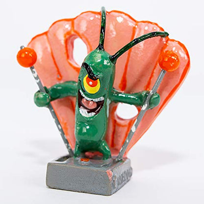 Penn-Plax Officially Licensed Spongebob Squarepants Aquarium Ornament – Plankton (Mini/Small Size) – Great for Freshwater and Saltwater Tanks