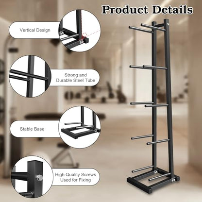 AQQHSAIN Medicine Ball Rack Adjustable Ball Tree 5-Layer Storage Exercise Holder for Strength Training