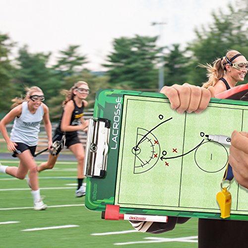 GoSports Premium Dry Erase Coaches Clipboards – Basketball, Baseball, Football, Soccer, Hockey, Volleyball, Lacrosse - color: Women's Lacrosse