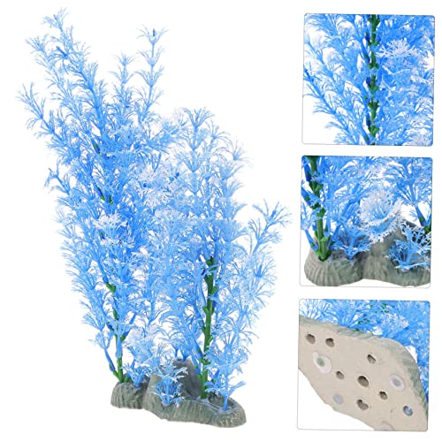 Abaodam Creative Artificial Plant for Aquarium Decoration Wear Resistant Desktop Tank Grass Lifelike Desktop Ornament for Home Landscape and Fish Tank Decor and Design