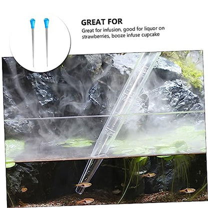2pcs Kitchen Measuring Tubes Graduations Multi-use Plastic Pipettes for Liquid Transfer for Baking Fish Tank Maintenance and Laboratory Use