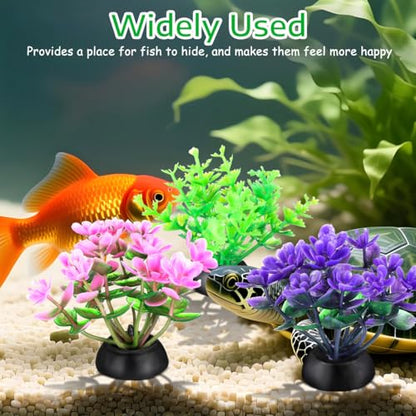 BESPORTBLE Artificial Aquarium Plants Mini Simulation Water Grass for Fish Tank Decor Plastic Aquatic Plant Adornments Betta Fish Tank Accessories Natural Style Aquarium Supplies 20 Pcs