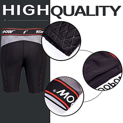 KOOPOW Men Adult Compression Padded Sliding Shorts Pants Baseball Slider - color: Black, size: X-Large