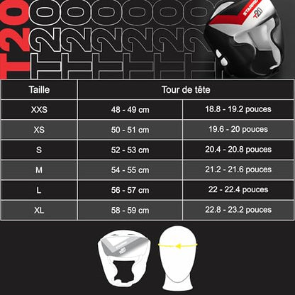 Starpro Boxing Headgear for Men Women - Safety Headguard with Padding - Muay Thai MMA Training Sparring Karate - color: Black / White, size: Small