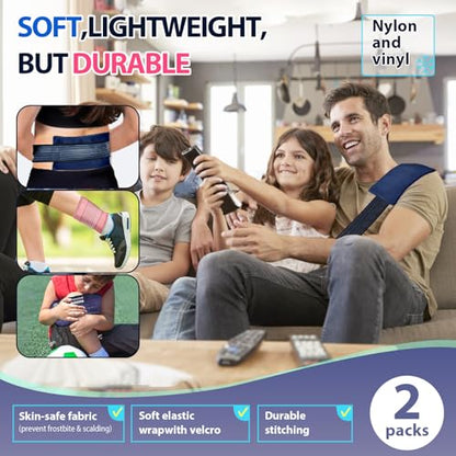 Reusable Cold Ice Packs for Injuries,3-Piece Set | Cold Gel Ice Wrap for Injury Recovery, Alleviate Joint and Muscle Pain (3pcs-Blue) - color: 3pcs-blue