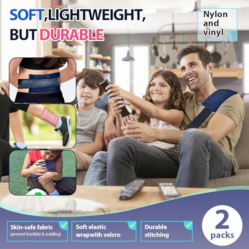Ice Packs for Injuries Reusable, 3-Piece Set Soft Cold Gel | Ice Wrap for Injury, Alleviate Joint and Muscle Pain - Gel Ice Pack Resuable for Back, Elbow, Shoulder(3pcs-Pink) - color: 3pcs-pink