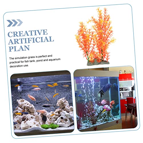 KESYOO Creative Artificial Plant Wear-Resistant Aquarium Grass for Fish Tank Decoration Realistic Desktop Tank Plant Herb