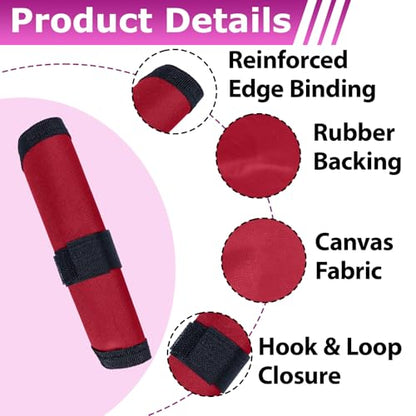 24 Pcs Fishing Lure Covers, Include 12 Red & 12 Black Fish Hook Storage Protectors, 6 Inch Lure Wraps with Hook & Loop Strap for Preventing Hook Tangles and Protecting Fishing Rods