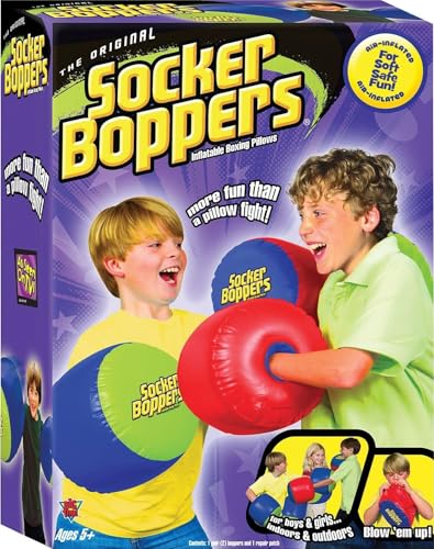 Socker Boppers Inflatable Boxing Pillows - One Pair Boppers – colors will vary, Box and Bop, Durable Vinyl, Active Outlet That Aids in Agility, Balance and Coordination, Safe Fun Indoor or Out - size: 2 Count (Pack of 1)