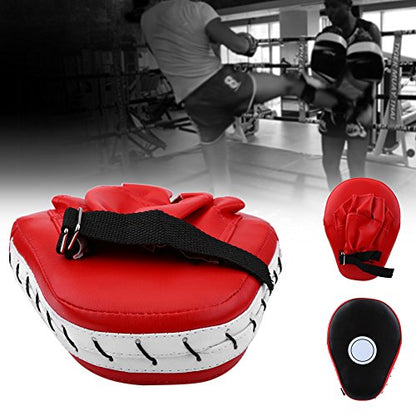 1PCS Boxing Pads PU Leather Punching Kicking Palm Hook and Jab Strike Pads Target Gloves for Focus Training of Karate Muay Thai Kick Boxing