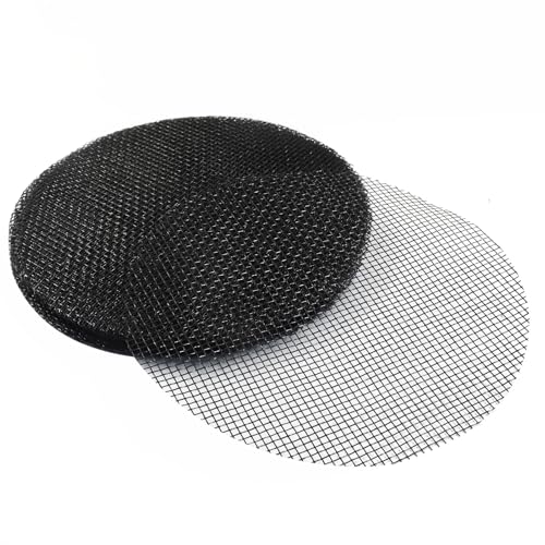 100 Pack Plant Pot Hole Mesh Pads, 4 Inch Drainage Hole Mesh Pad, Prevent Soil Loss, Bonsai Bottom Grid Mat for Terrariums, Pots & Planters