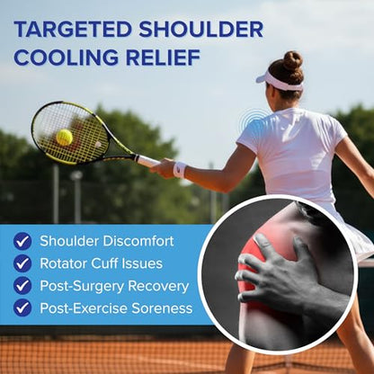 LIFE WORKS Shoulder Ice Gel Pack, Reusable, Injury, Cold, Soft, Flexible