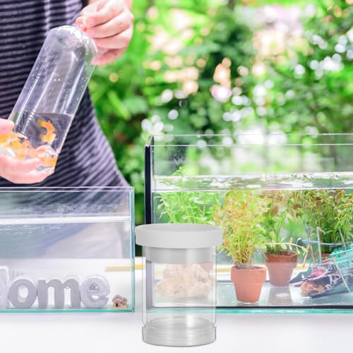 HANABASS Fish Breeding Box and Floating Egg Isolation Chamber, Small White Aquarium Hatchery Incubator for Guppy Fry and Small Fish Nursery