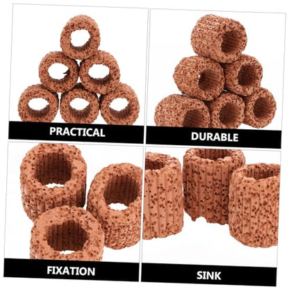 TEHAUX 20pcs Plant Ornament Holders Aquarium Accessories Fish Landscape Accessories Aquarium Ornament Fixed Ring Habitat Suction Cups Fish Tank Fish