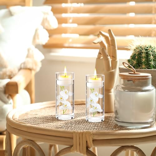 24 PCS White Orchids Artificial Flowers, Mini Cream Floating Flowers Filler Vase Fillers for Floating Candles Wedding Centerpiece Table Party Home Restaurant Decoration - size: 24 PCS Artificial Mini Orchids