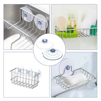 8 Pcs 2 Sizes Sponge Holder Suction Cup, 2 Inch and 2.5 Inch PVC Heavy Strength Large Clear Sucker Without Hooks Replacement Suction Cups for Sponge Holder, Kitchen