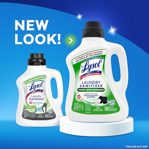 Lysol Laundry Sanitizer, Detergent Additive, Tough Odor Eliminator, 90oz