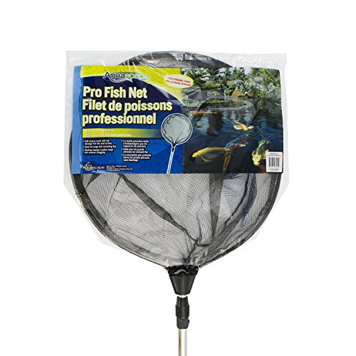 Aquascape Pro Fish Net Round with Black Soft Netting with Extendable Handle for Pond Water Feature | Large