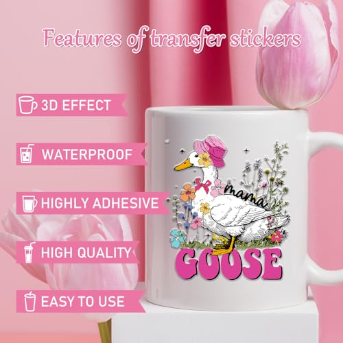 UV DTF Cup Wrap - 30 Pcs Mama UV DTF Stickers for 16 OZ, Mother's Day Flower Waterproof UVDTF Transfer Decals for Cups Glasses Mug DIY Crafts - style: Mama