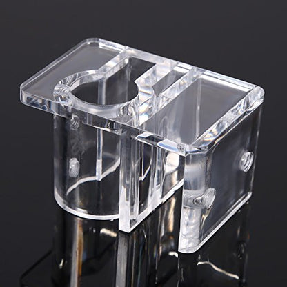 Zerodis Fish Tank Acrylic Pipe Clip Holder, Aquarium Filter Mount Tube Inflow Outflow Tube Clip Holder Tube Fixing Filter Holder
