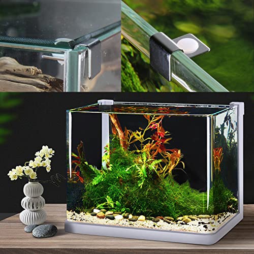 Suxgumoe Aquarium Cover Clips, 4 Pcs 6mm / 8mm / 10mm / 12mm Stainless Steel Fish Tank Glass Cover Clip Support Holder Universal Lid Clips for Rimless Aquariums (10mm) - size: 10mm