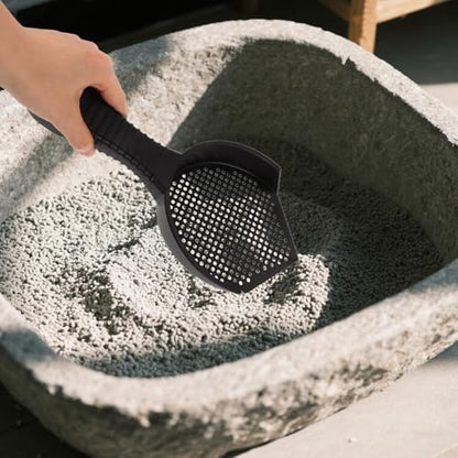 Totority 2pcs Cat Litter Scooper Set with Small and Large Holes Lightweight Plastic Sifting Scoop for Fine Litter and Reptile Sand Multi-Functional Cleaning Tool and Reptile Habitats