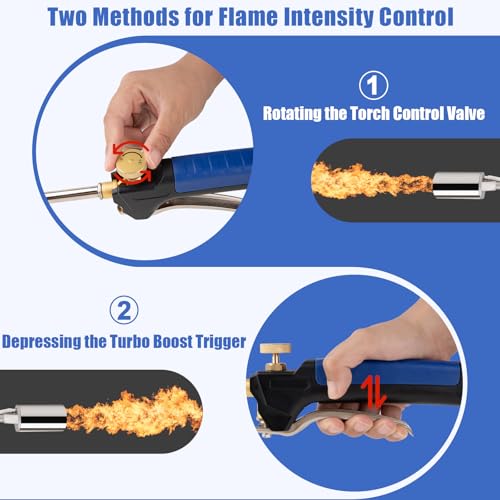 Propane Torch Weed Burner, Weed Torch Propane Burner for Outside, Blow Torch Gun for Propane Tank Weeds with 10FT Hose