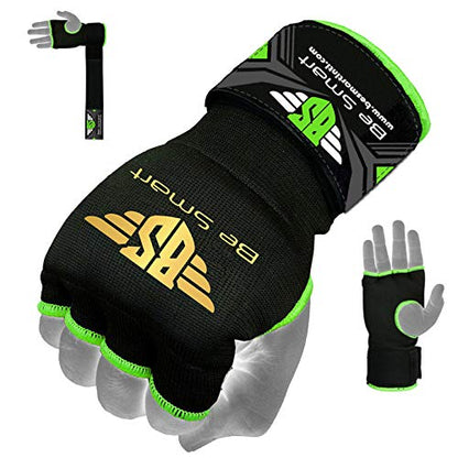 BeSmart Pro Training Ladies Boxing Inner Gloves Hand Wraps MMA Fist Protector Bandages Mitts - color: Green, size: Medium