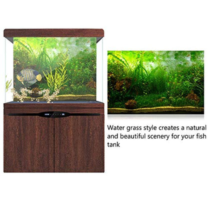 Zerodis PVC Aquarium Background Poster,Water Grass PVC Adhesive Static Aquarium Wallpaper Background(91 * 41cm)