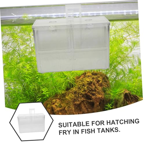 Levemolo Fish Breeding Box Incubator for Shrimp and Fry Aquarium Divider Wear-Resistant Material Lightweight Nursery for Safe Separation Fish Tanks