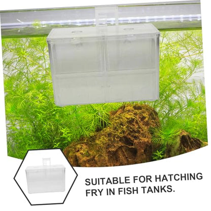 Levemolo Fish Breeding Box Incubator for Shrimp and Fry Aquarium Divider Wear-Resistant Material Lightweight Nursery for Safe Separation Fish Tanks