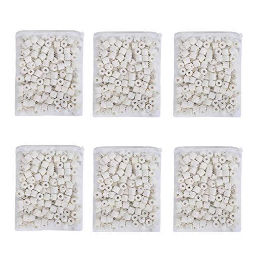Aquarium Premier Bulk Bio Ceramic Rings Filter Media for Fresh Water, Sea Water Fish Tank Canister Filter,Koi Fish Pond Reef Filter (6 lbs) - size: 6 lbs