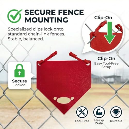 Baseball Softball Dugout Organizer - Fence-Mounted Hanging Holder for Bat Glove Helmet & Water Bottles - with Secure Clips - Heavy-Duty PLA 3D Print, Keeps Dugout Neat & Accessible - color: Black