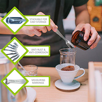 2PCS 1/2Tablespoon (1.5tsp, 7.5ml) Single Measuring Spoon, Individual Stainless Steel Long Handle Measure Teaspoon Only - size: 1/2tbsp|1.5tsp|7.5ml|1/4oz