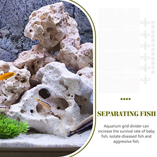 Abaodam 4pcs Aquarium Divider Panel Cups for Isolation Transparent Fish Tank Separator for Breeding Juveniles and Permeability