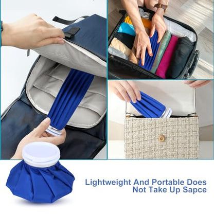 Ice Bags for Injuries, 3rd Gen Reusable Ice Packs, Hot & Cold Therapy Pain Relief, Ice Bag No-Leak & Waterproof, Traditional Ice Pack, Versatile & Durable, Blue (6 in + 11 in) - color: Blue - 6 in + 11 in
