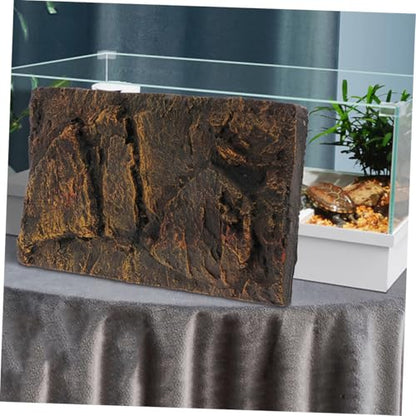 BESPORTBLE Realistic Rock Texture Aquarium Backdrop 3D Scenic Reptile Tank Background Board Qinglong Stone Decoration Easy Install Versatile Habitat Mat