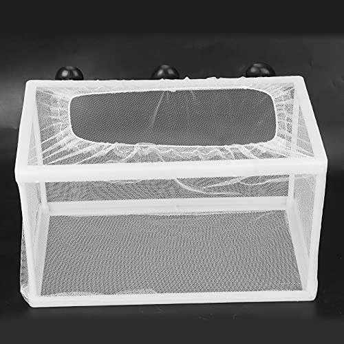 Aquarium Breeder Box with Suction Cups | Detachable Fish Hatchery & Isolation Enclosure | Multi - Functional Incubator for Fry/Unwell Fish/Shrimp | Secure Plastic & Mesh Design